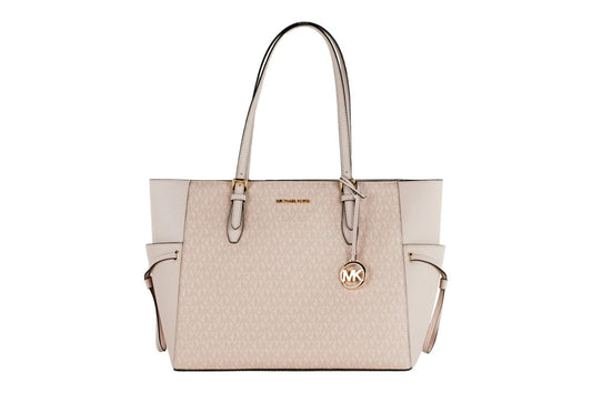 Michael Kors Gilly Dark Powder Blush PVC Travel Drawstring Tote Handbag