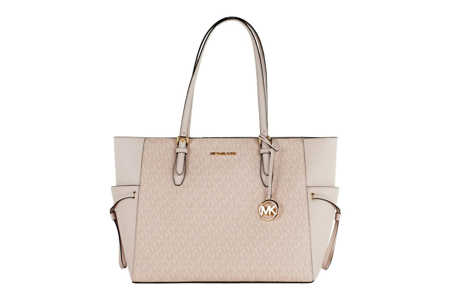Michael Kors Gilly Dark Powder Blush PVC Travel Drawstring Tote Handbag