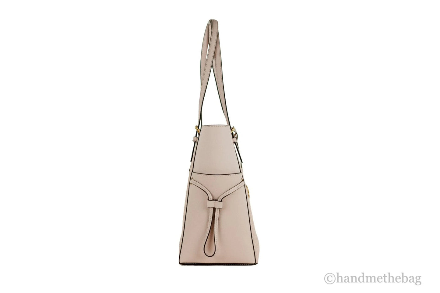 Michael Kors Gilly Dark Powder Blush PVC Travel Drawstring Tote Handbag