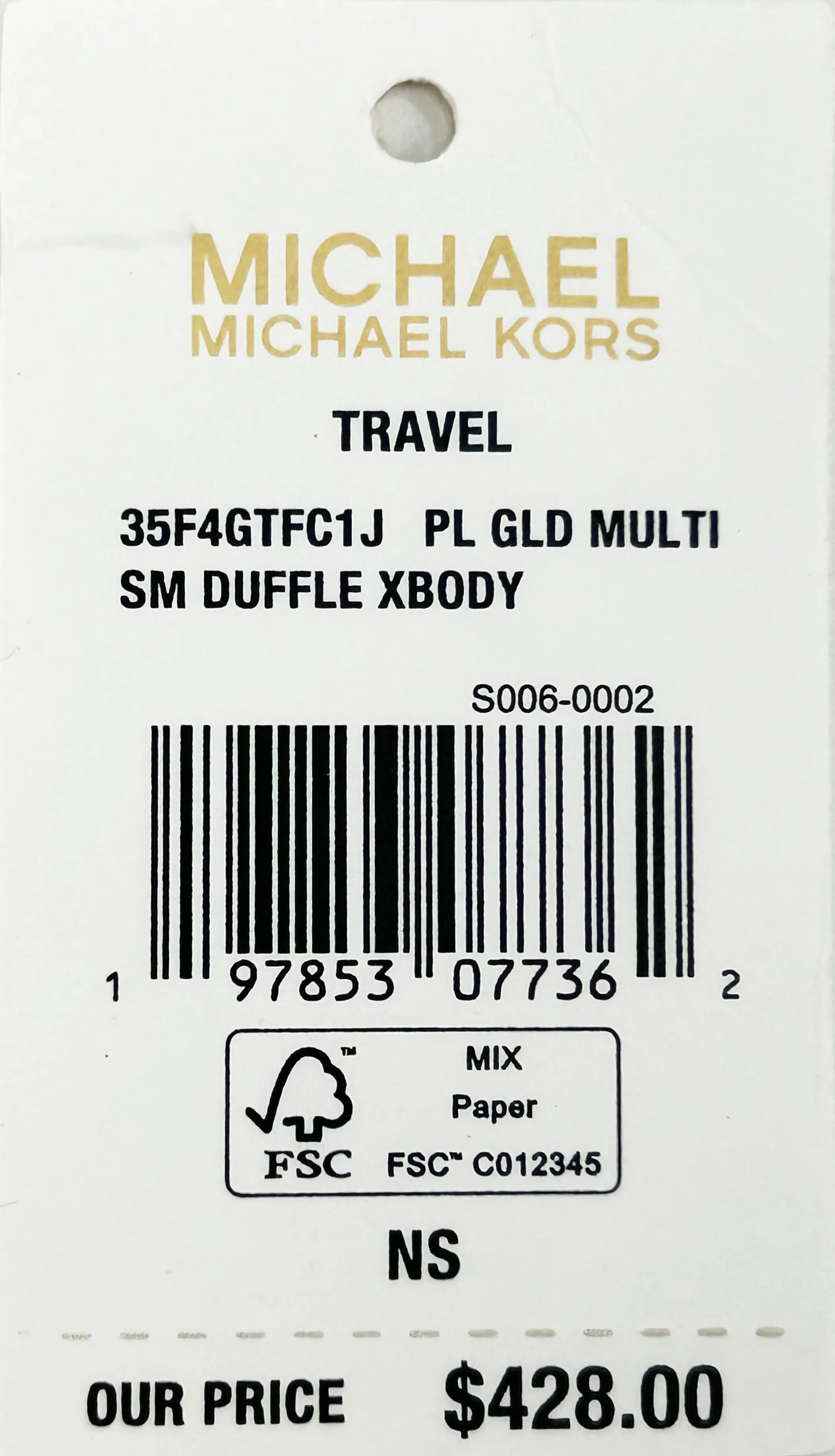Michael Kors Leather Duffle Crossbody Bag