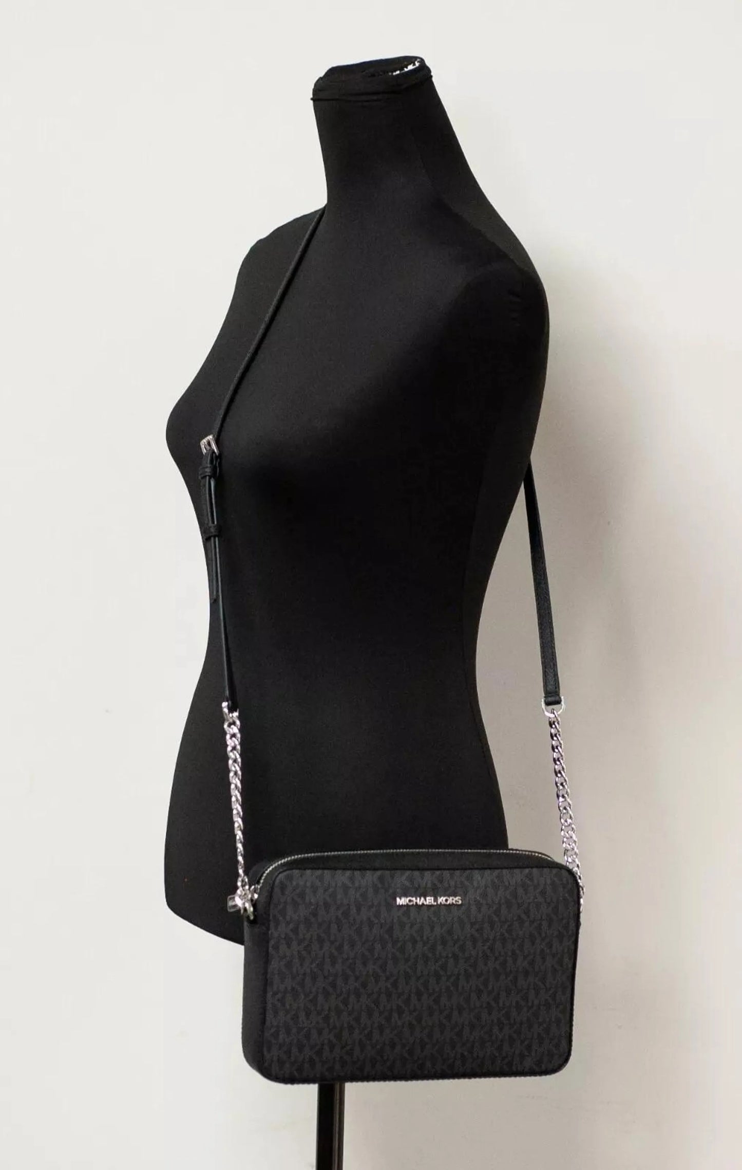 Michael Kors Jet Set Signature PVC East West Crossbody Handbag