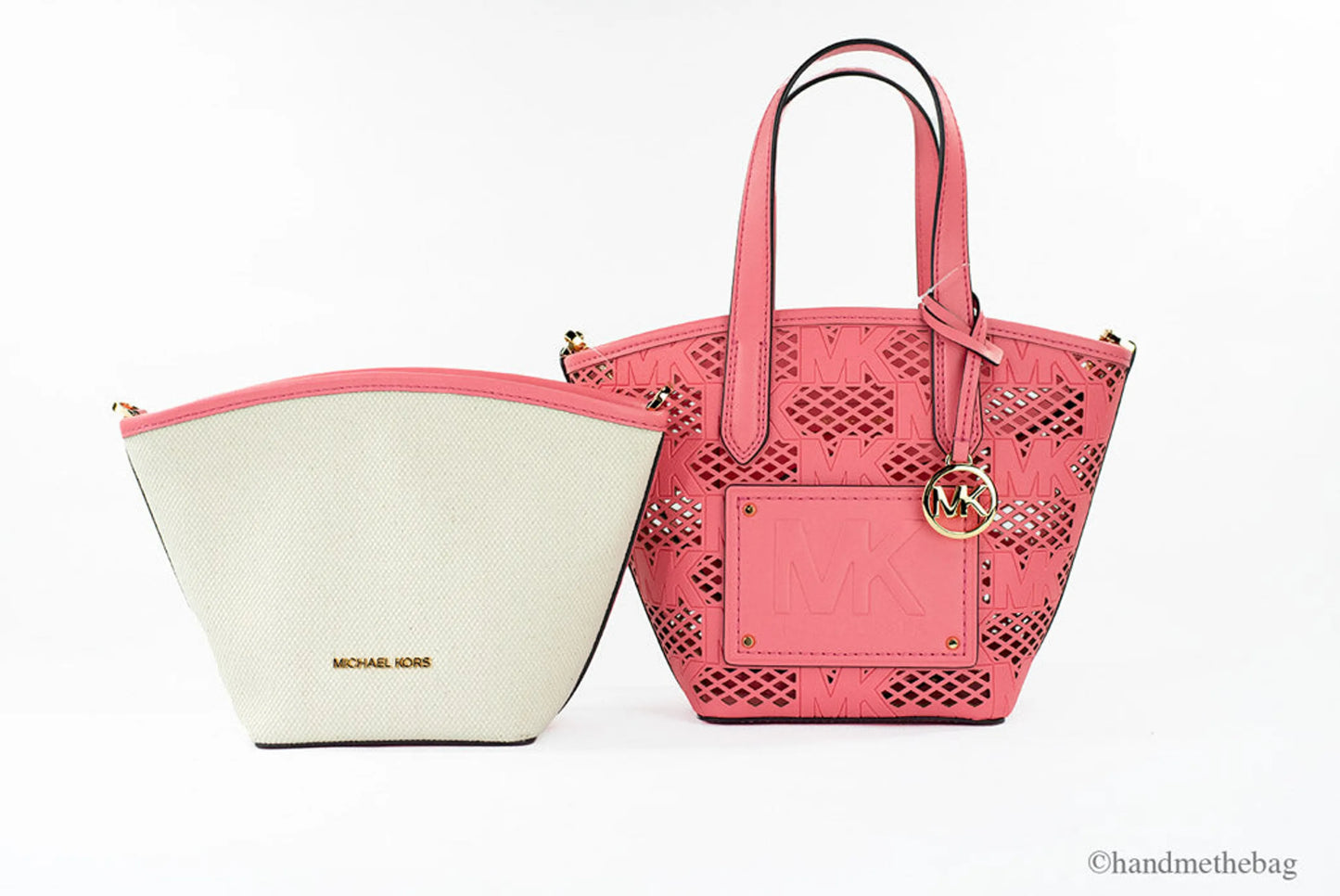 Michael Kors Kimber Tea Rose Vegan 2-in-1 Zip Tote