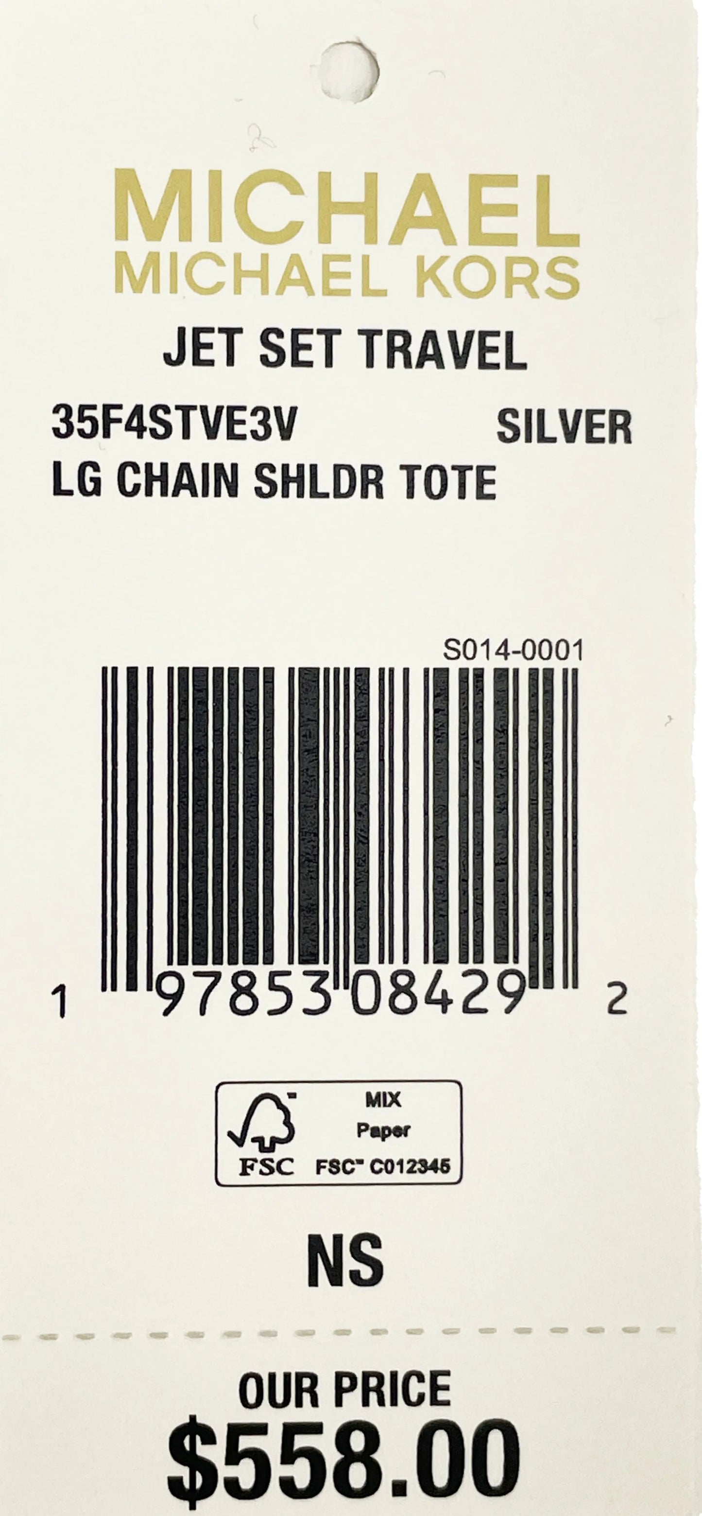 Michael Kors Jet Set Chain Shoulder Tote Bag