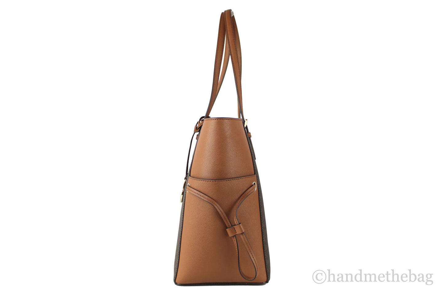 Michael Kors Gilly Brown Travel Drawstring Tote