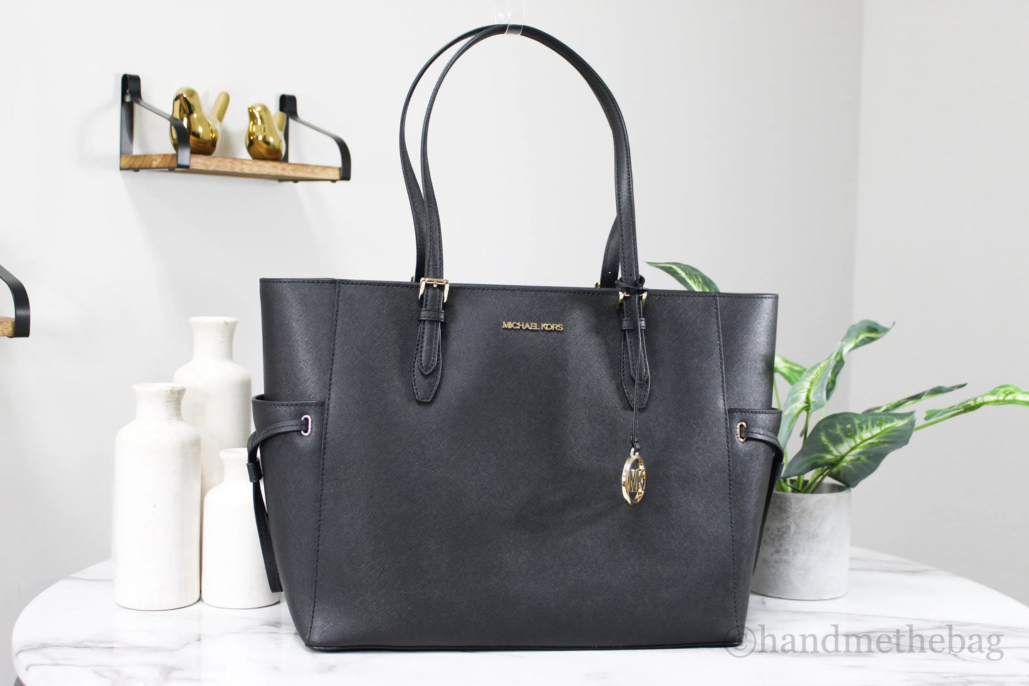 Michael Kors Gilly Leather Shoulder Tote
