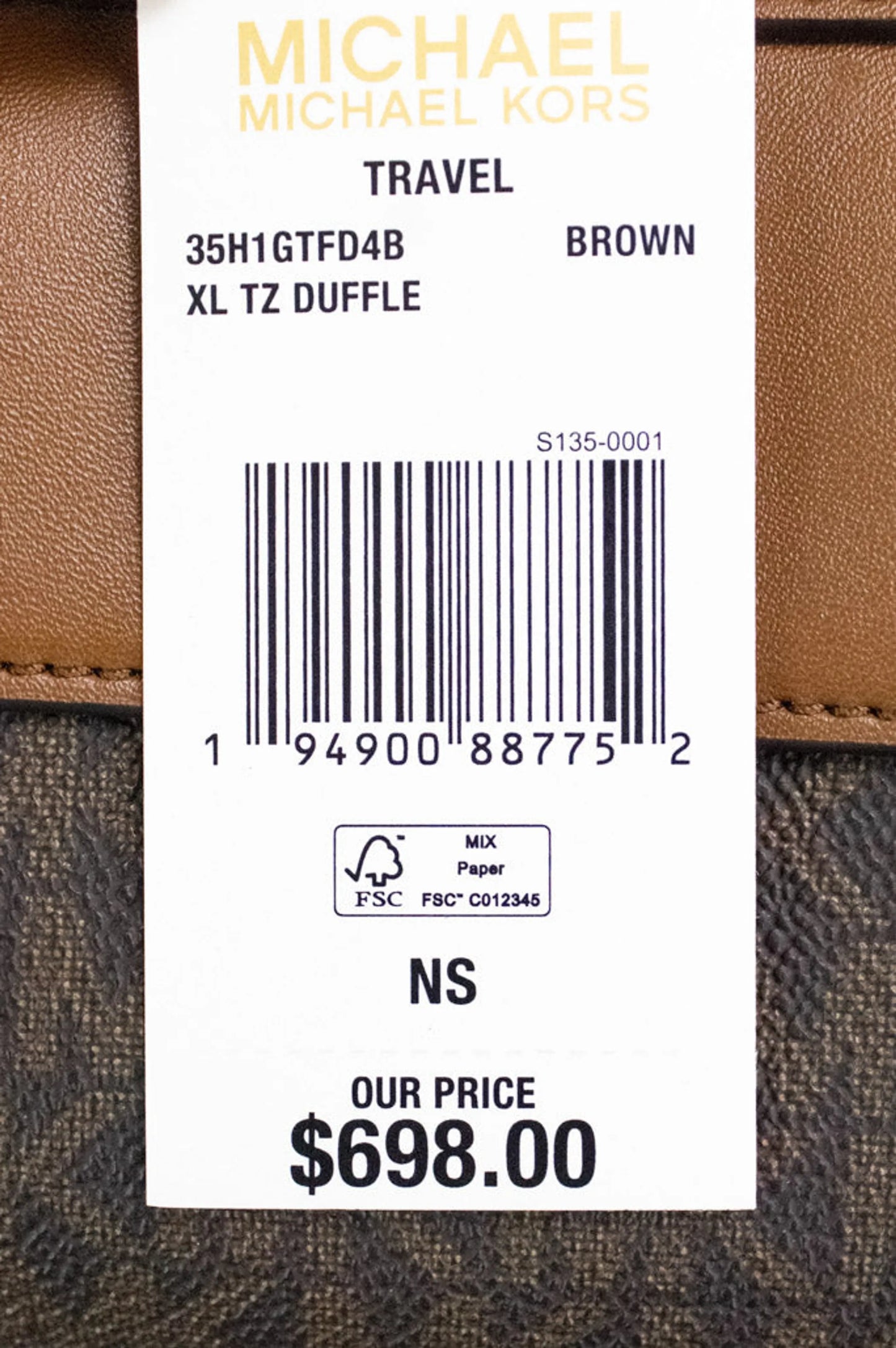 Copy of Michael Kors Travel Duffle Weekender Luggage Bag