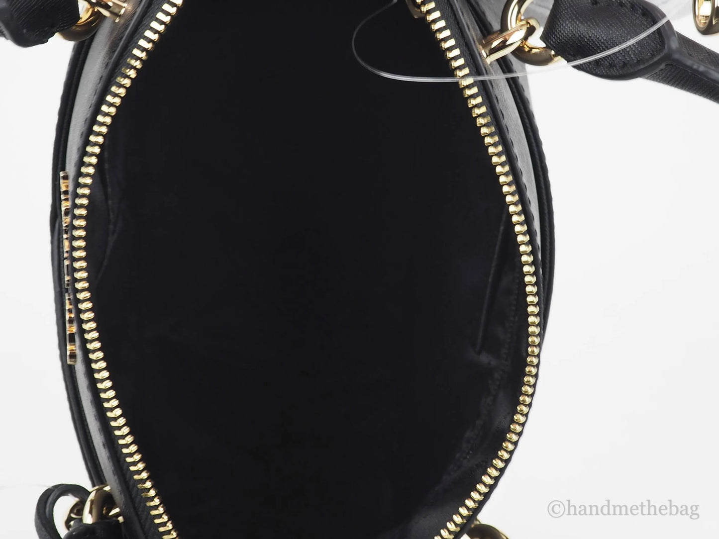 Michael Kors Jet Set Travel Black Saffiano Dome X Cross Convertible Satchel Handbag