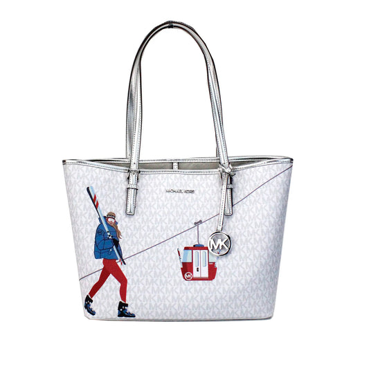 Michael Kors Jet Set Girls White PVC Tote