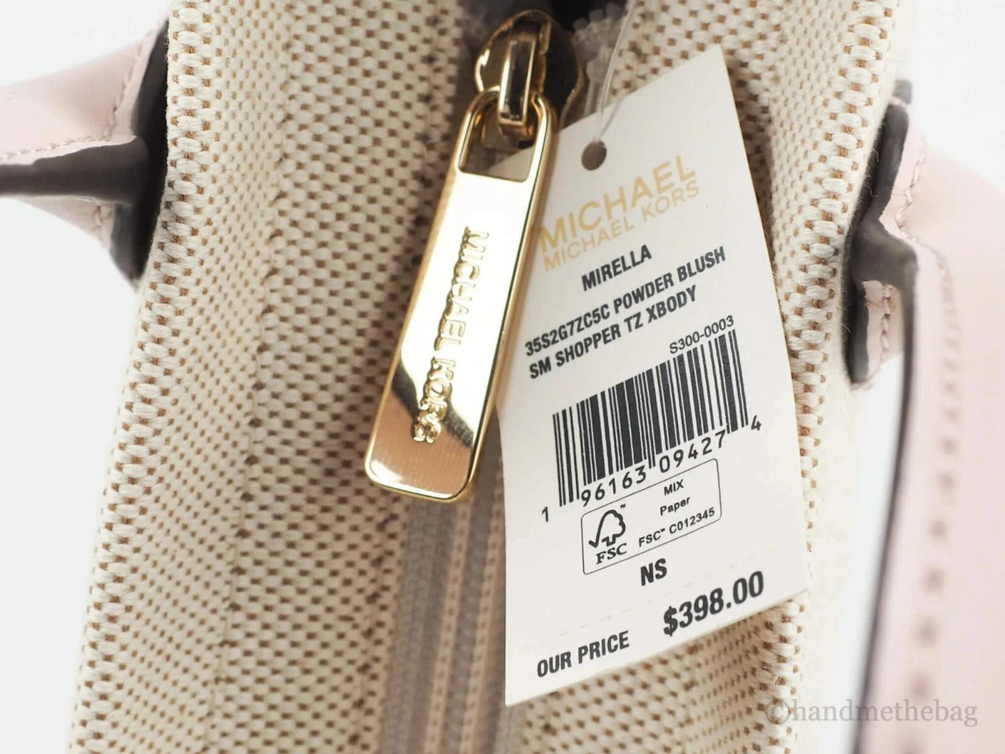 Michael Kors Mirella Canvas Shopper Crossbody Purse