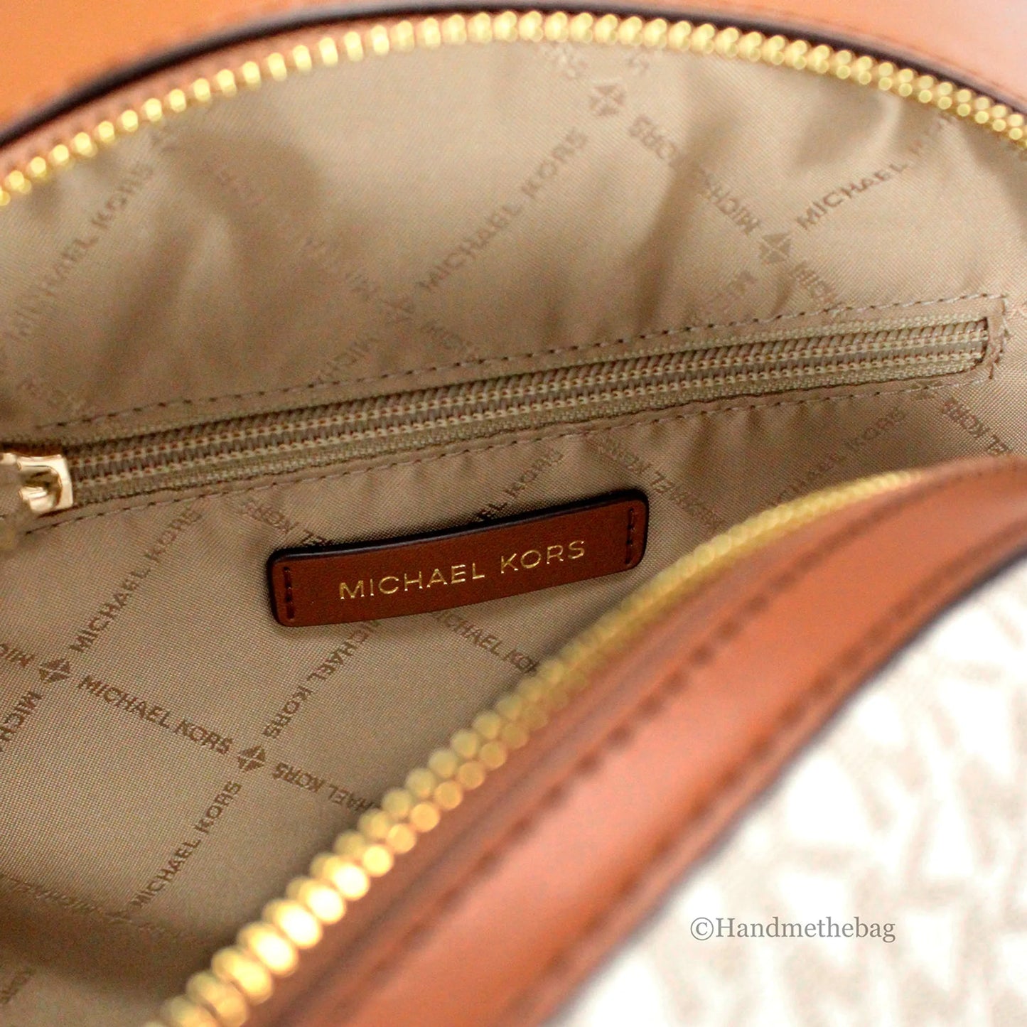 Michael Kors Jaycee Vanilla Signature PVC Backpack Bookbag