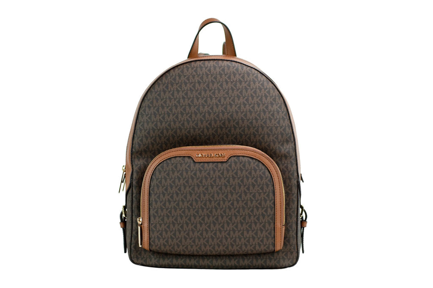 Michael Kors Jaycee Brown Zip Pocket Backpack