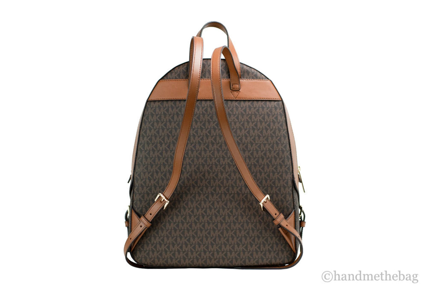 Michael Kors Jaycee Brown Zip Pocket Backpack