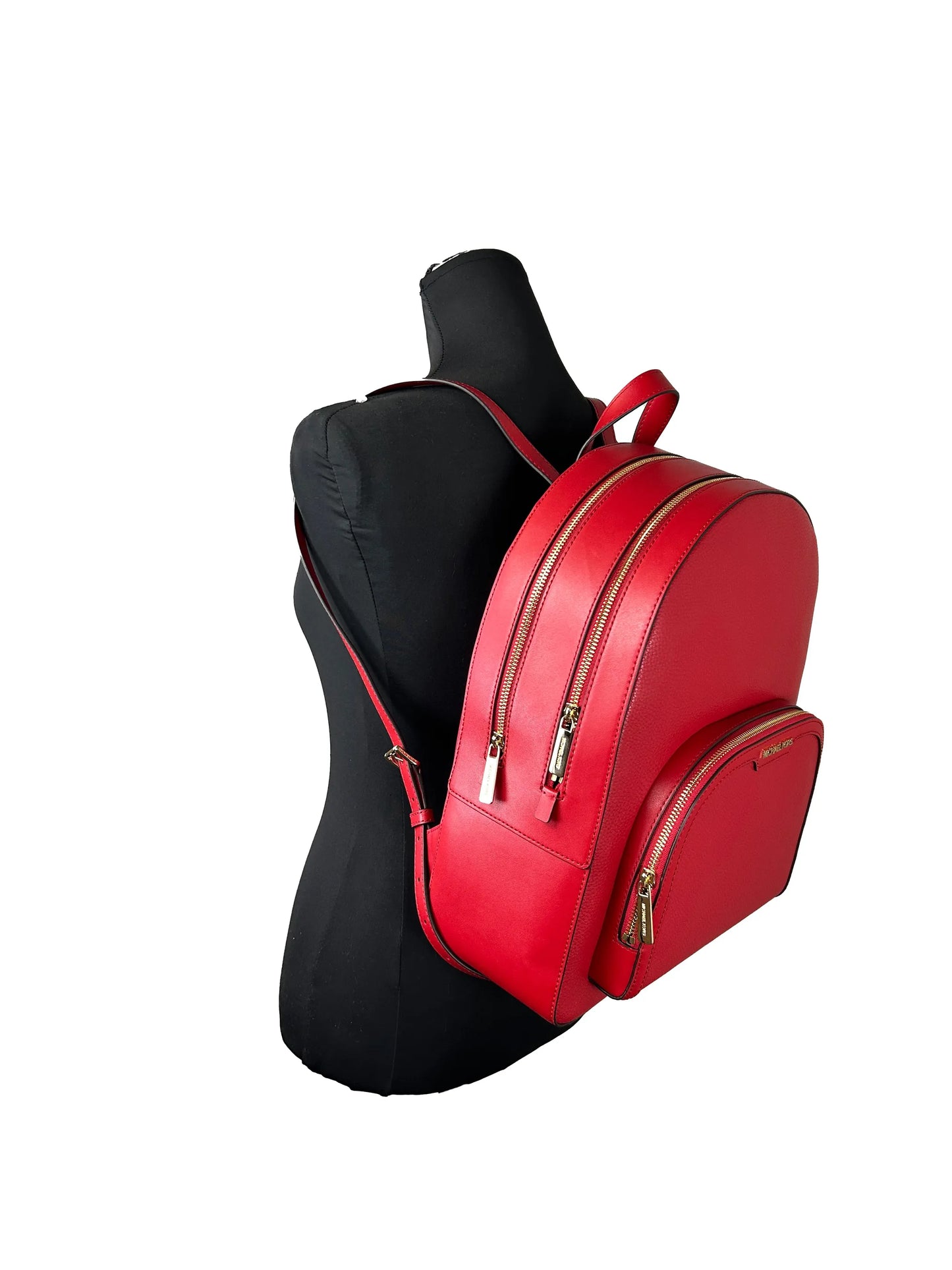 Michael Kors Jaycee Red Leather Backpack Bookbag