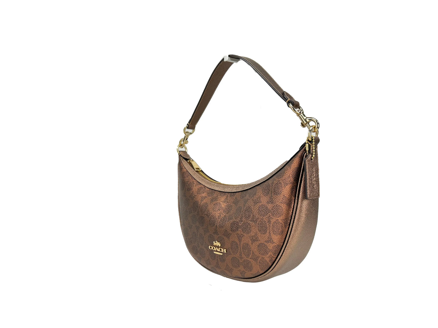 Coach Aria Signature Canvas Shoulder Bag Purse