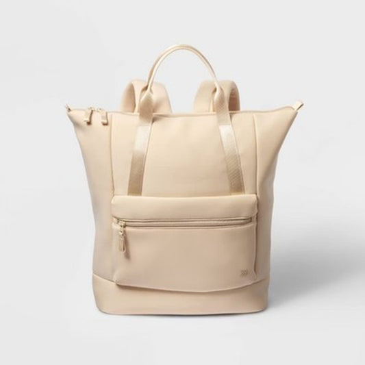 All In Motion Faux Neoprene Tote Backpack - Water Repellent Tan