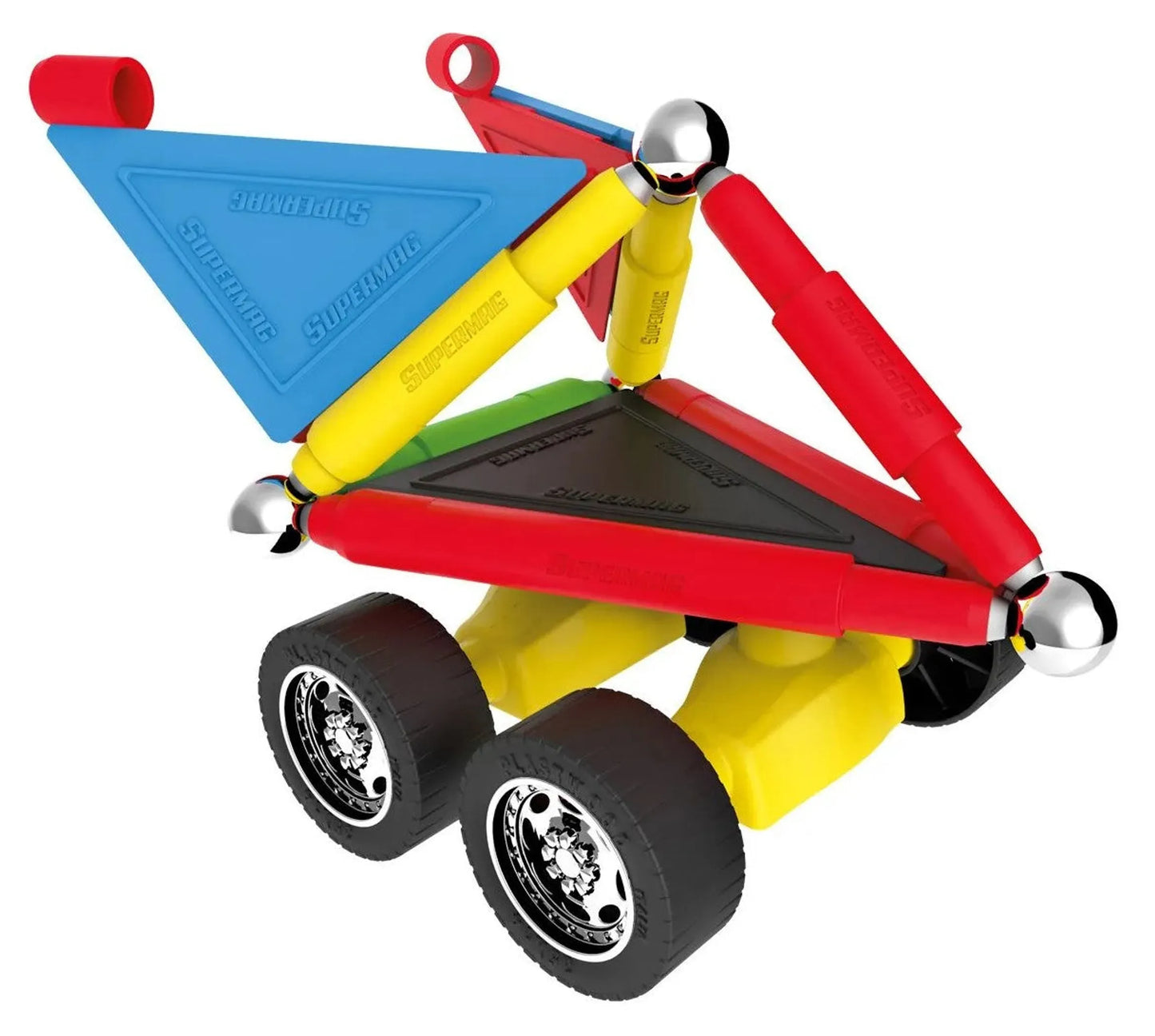 Tinamiri Supermag - Wheels 30 - Magnetic Building Set, 1000 Piece Jigsaw Puzzle