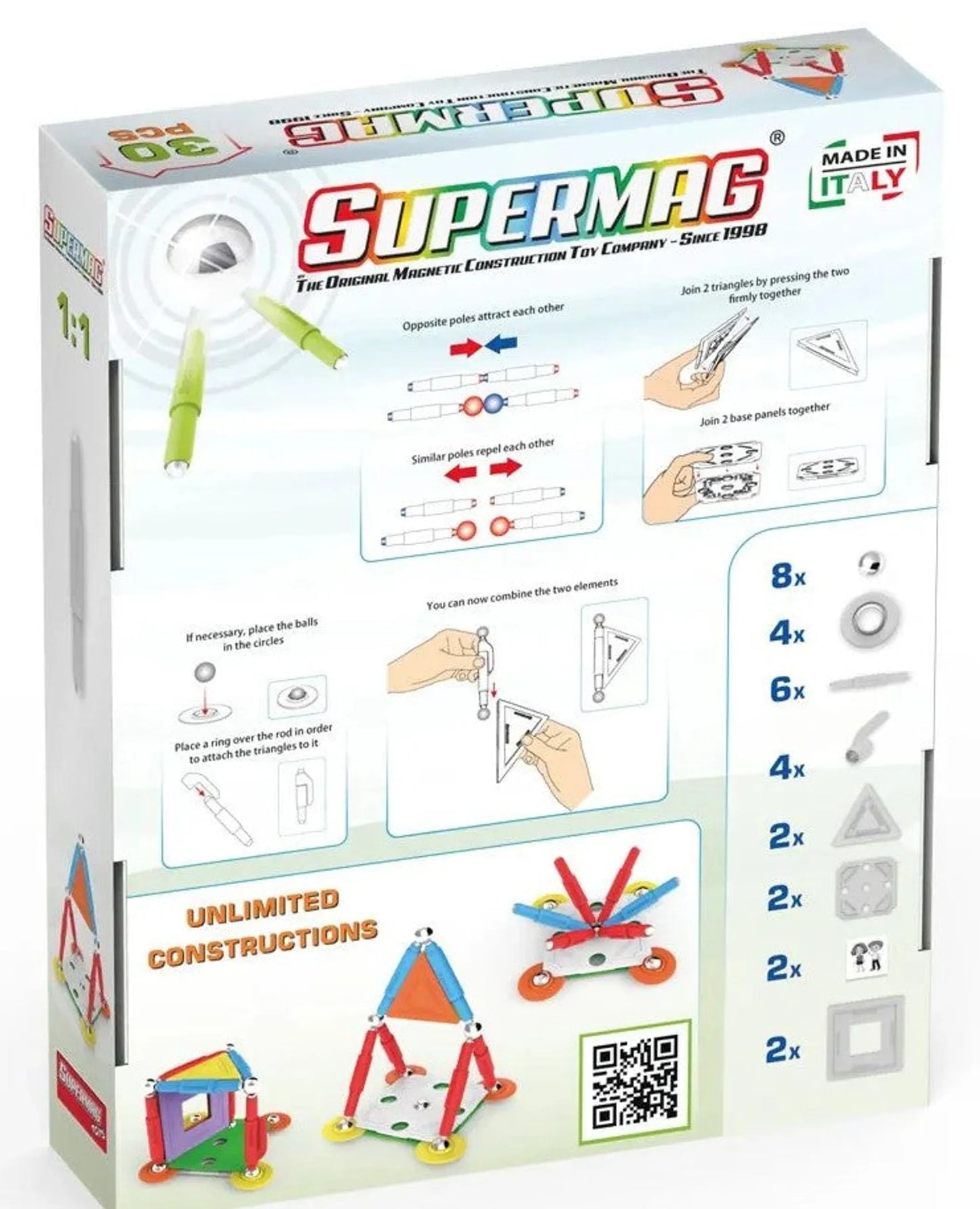 Tinamiri Supermag - House 30 - Magnetic Building Set, 1000 Piece Jigsaw Puzzle