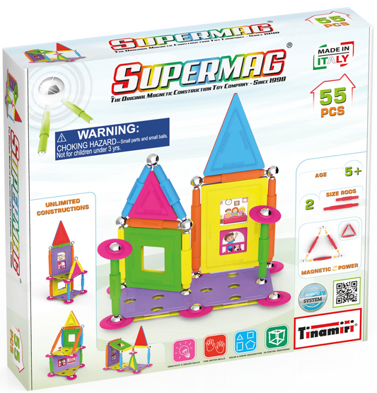 Tinamiri Supermag - House 55 - Magnetic Building Set, 1000 Piece Jigsaw Puzzle