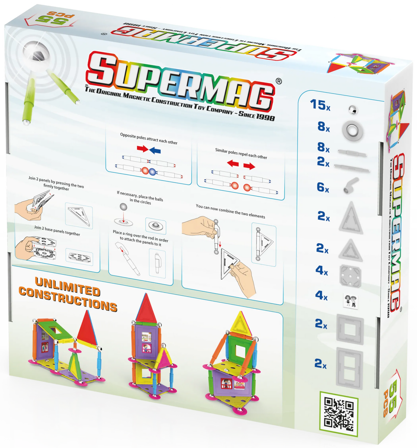 Tinamiri Supermag - House 55 - Magnetic Building Set, 1000 Piece Jigsaw Puzzle