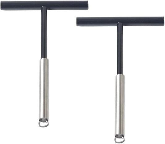 2 Pack T Shape Stainless Steel Batter Spreader Scraper with Hanging Hole Non Stick Dough Batter Spreader Spatula Crepe Making Tool for Restaurant BST220