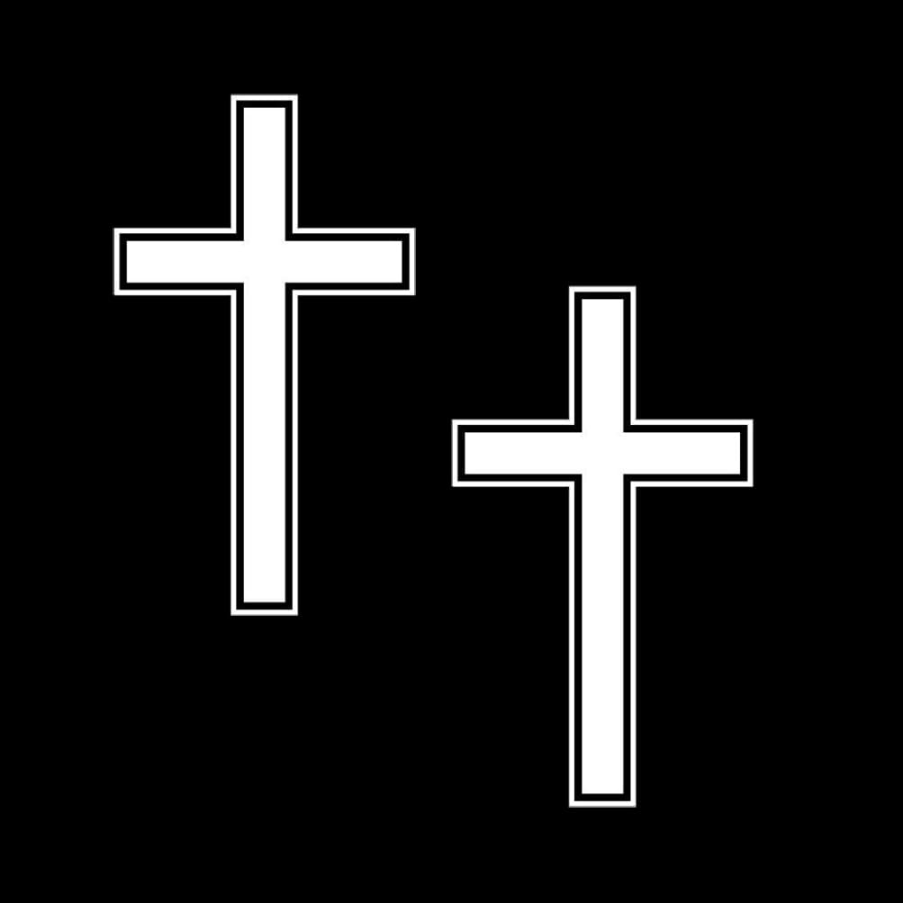 Christian Cross Car Decal Christian Jesus God Religious Window Bumper Decal Sticker Suitable for Cars, Trucks 2Pcs (White) BST220
