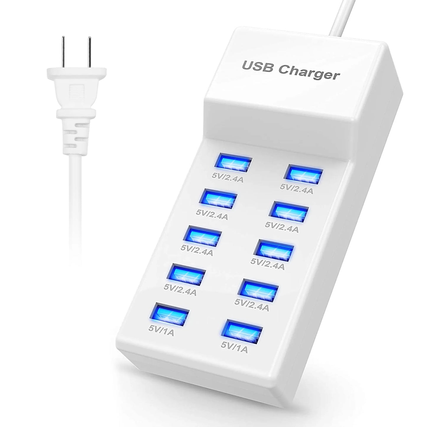 10 Ports USB Charging Station Hub 50W USB Wall Charger
