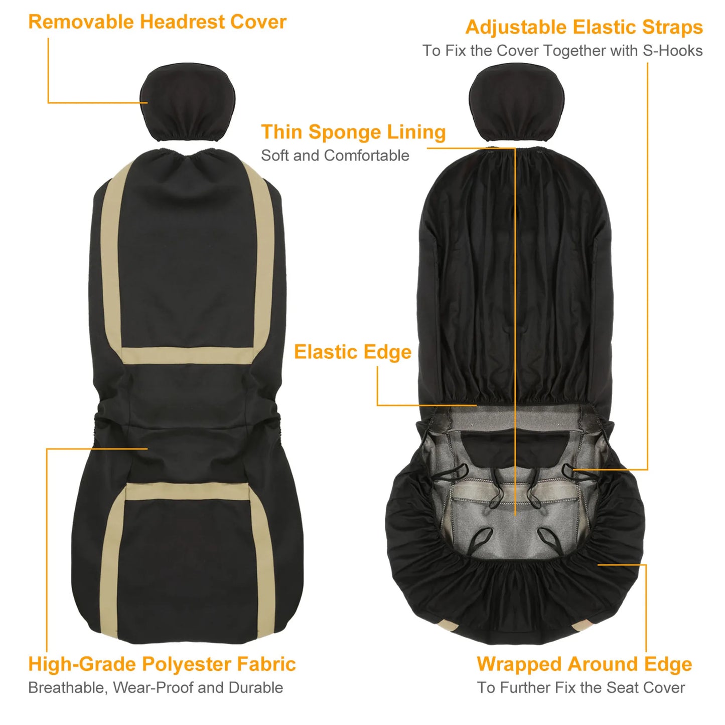 9Pcs Full Set Car Seat