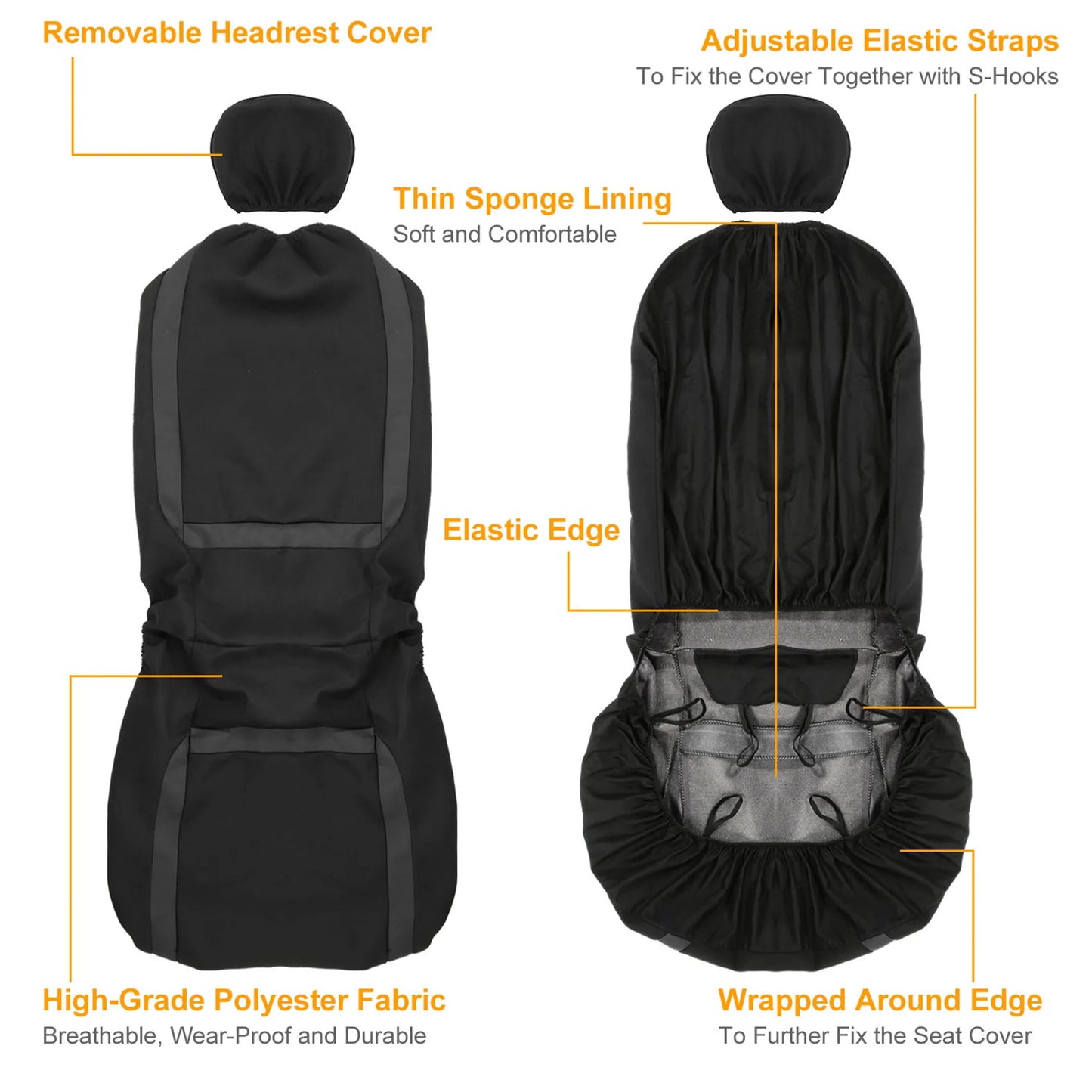 9Pcs Full Set Car Seat