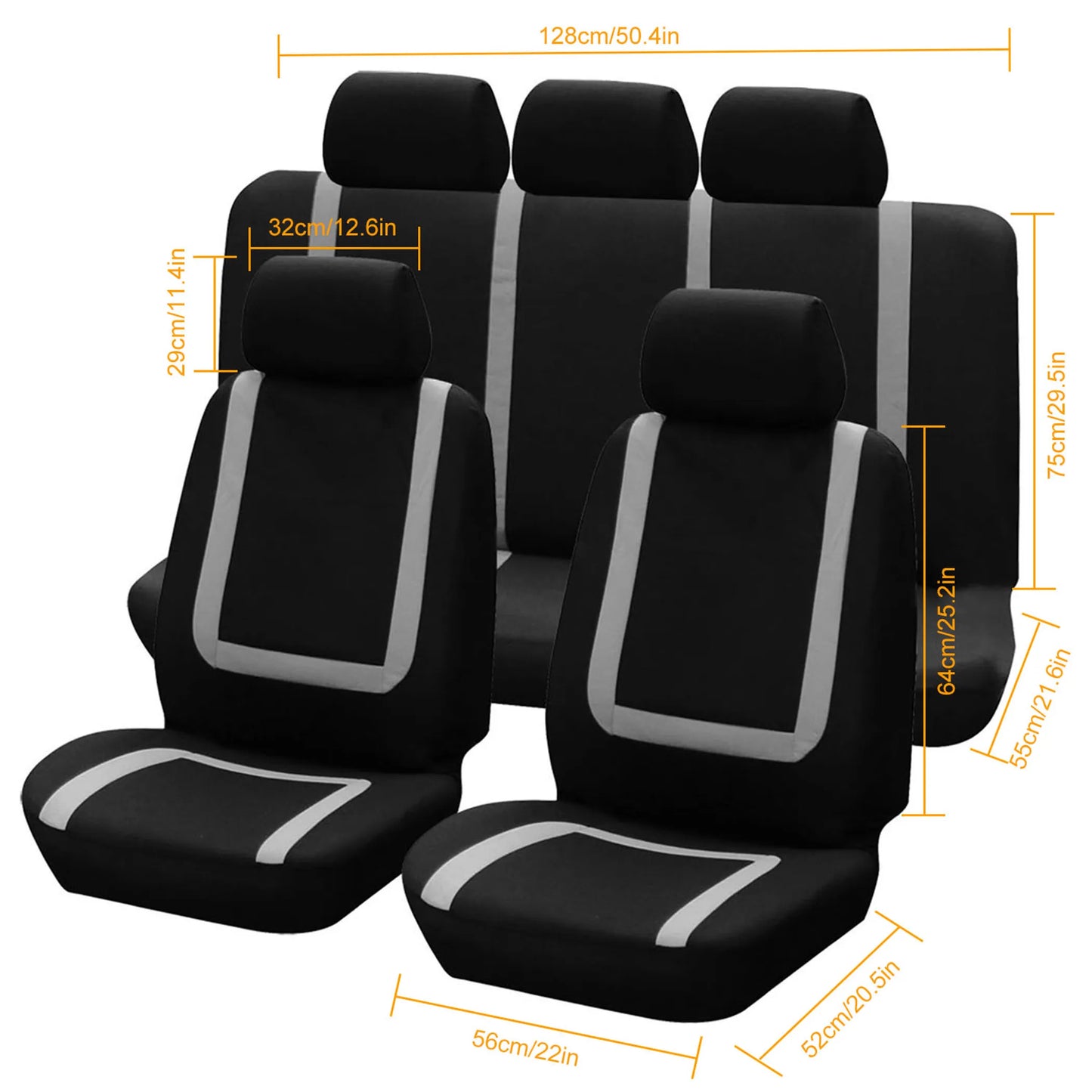 9Pcs Full Set Car Seat