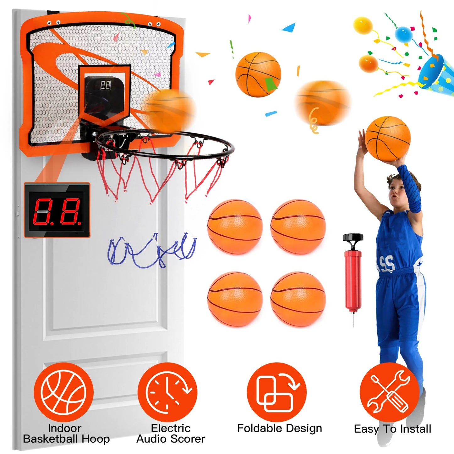 Indoor Mini Basketball Hoop Set