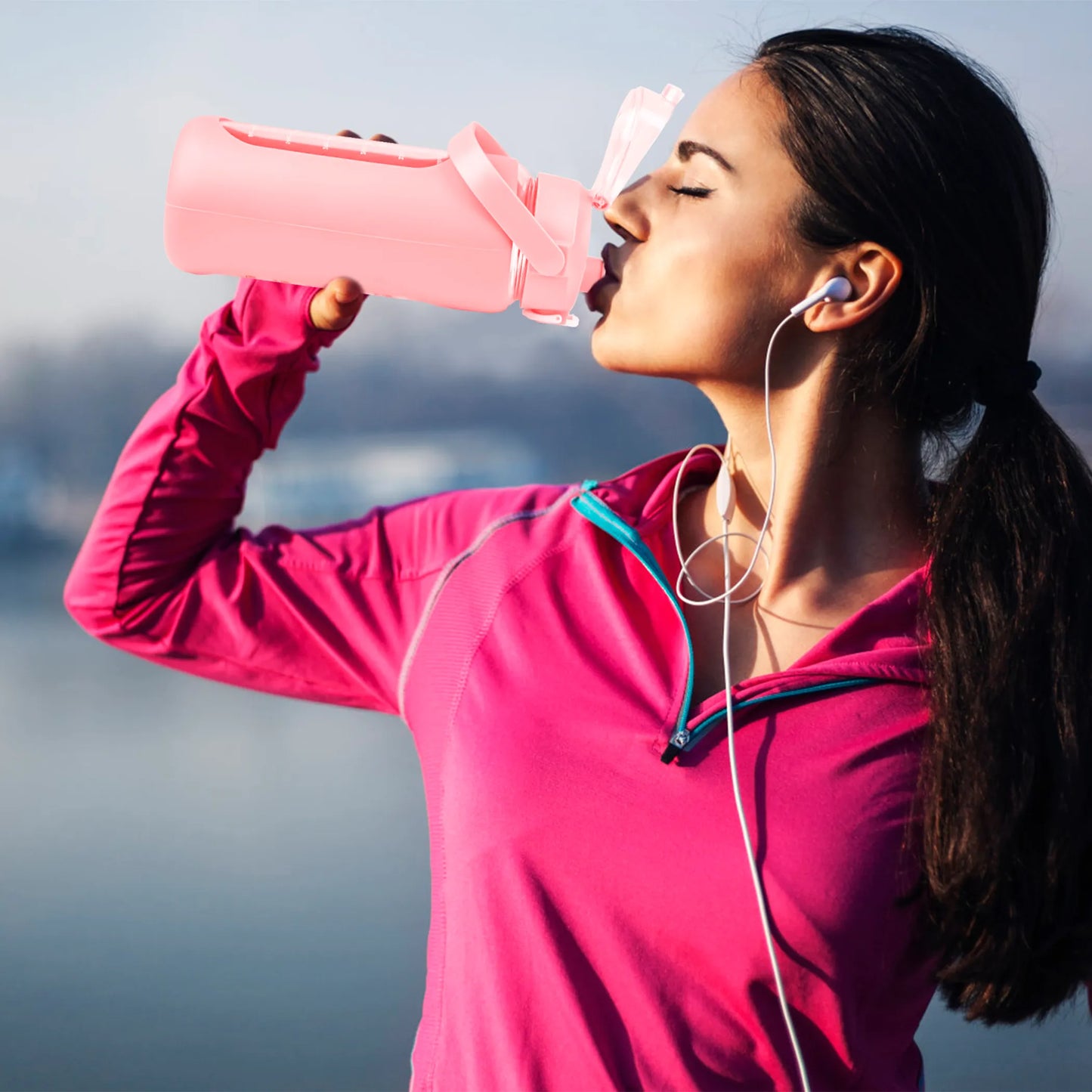 34Oz Glass Water Bottle Sports