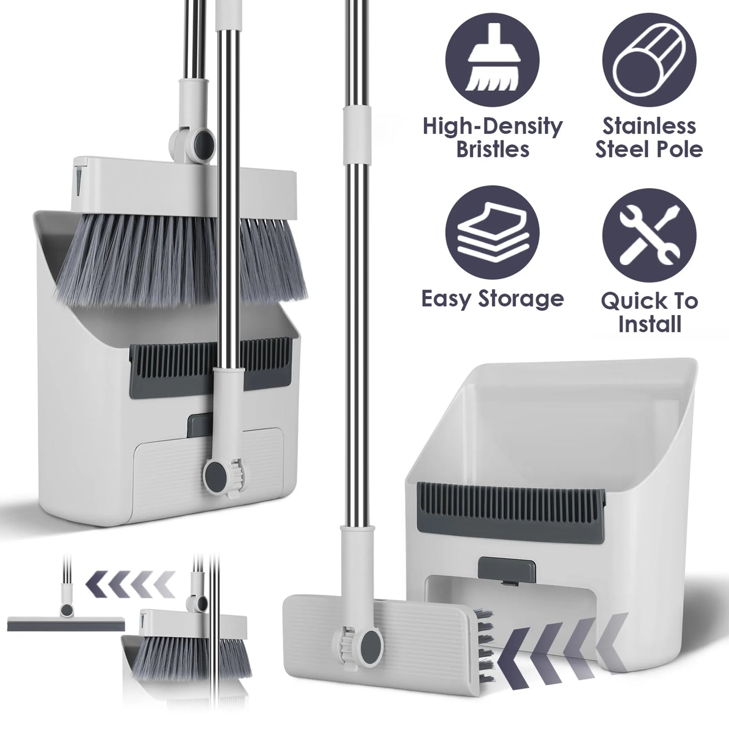 Broom And Dustpan Combo Set