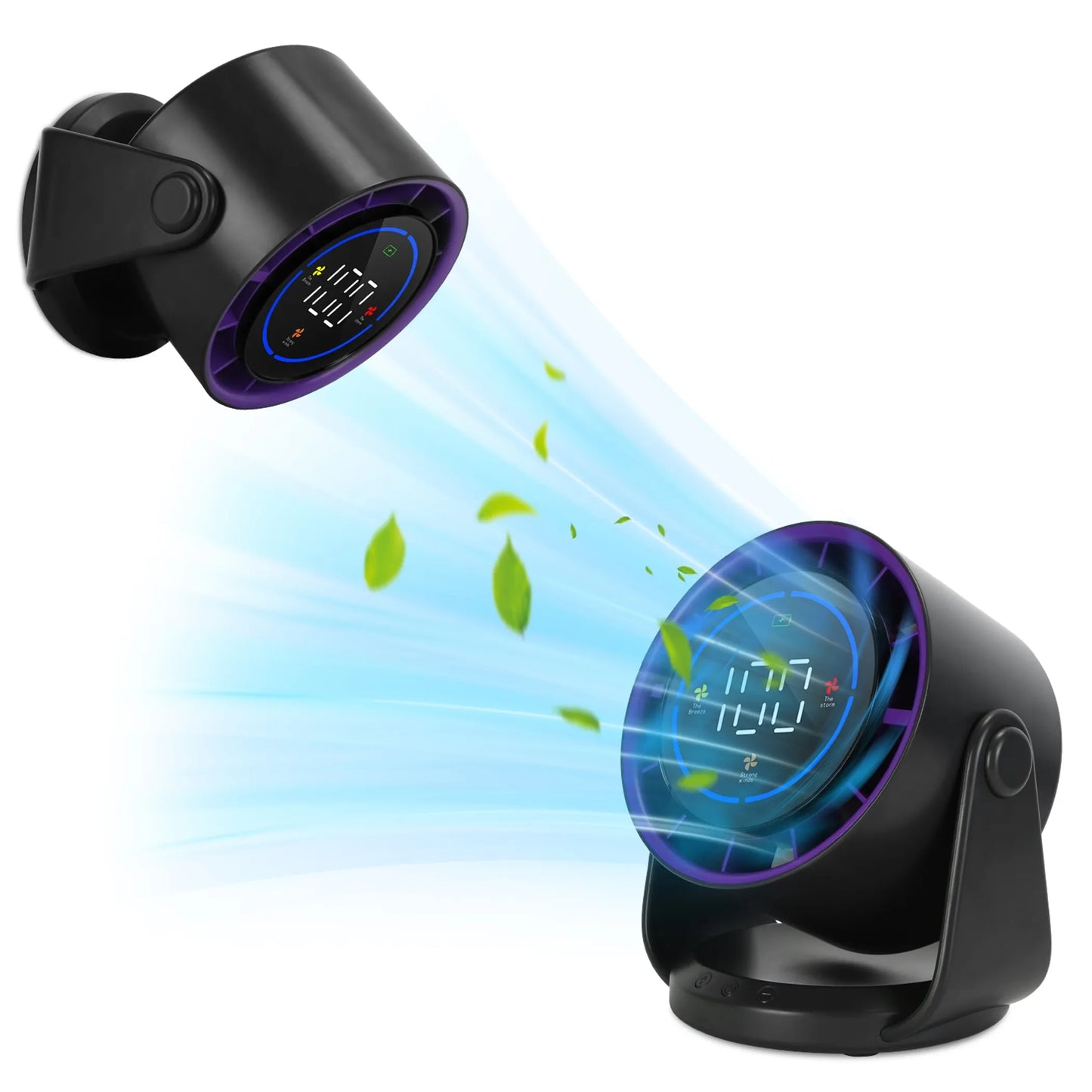 100 Speeds Desk Fan Battery Operated Wall