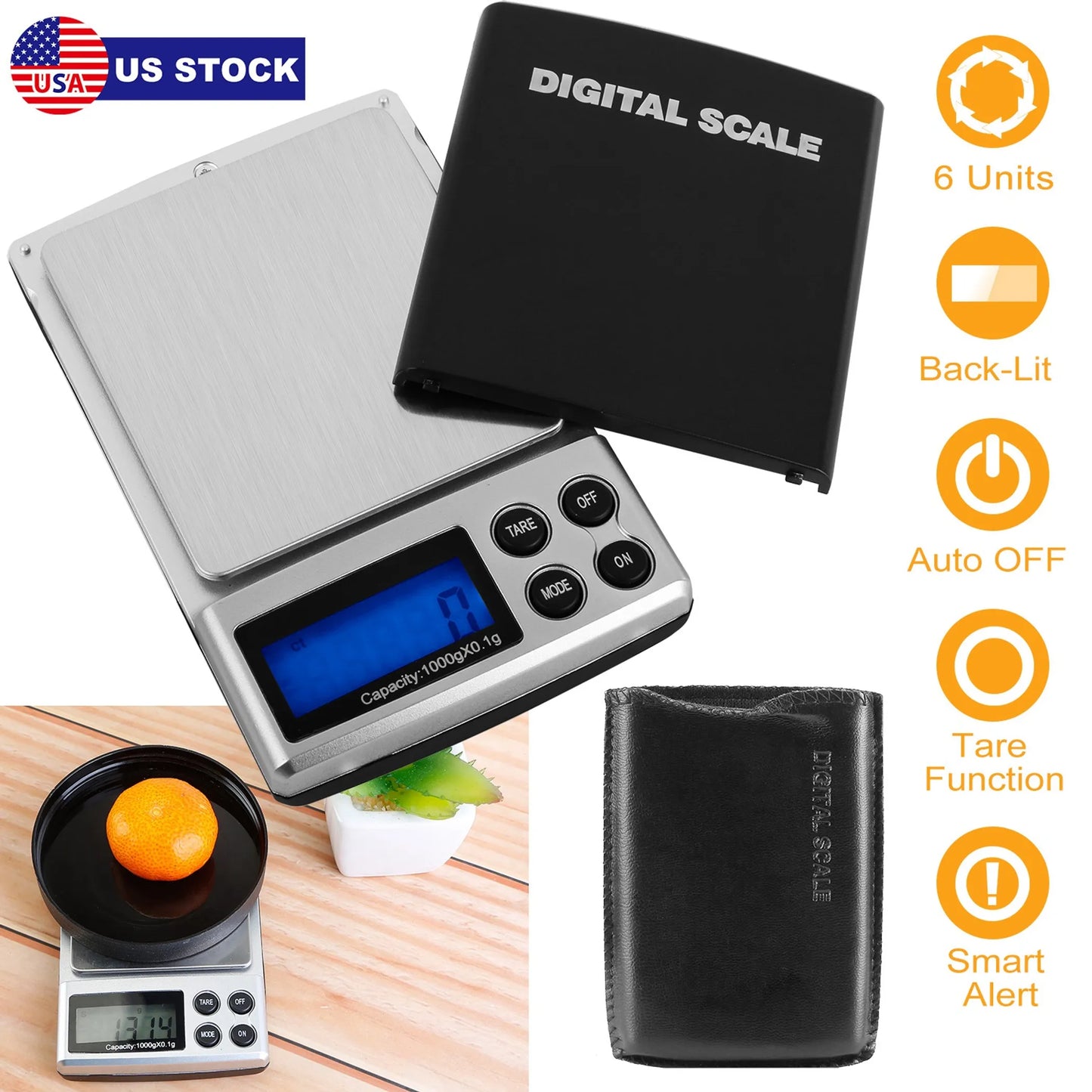 iMounTEK Digital Scale 1000g x 0.1g Pocket Electronic Kitchen Scale
