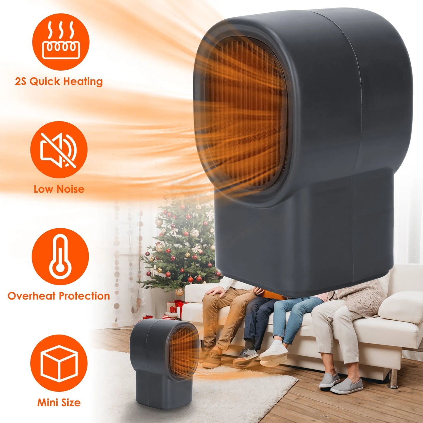 500W Portable Electric Space Heater