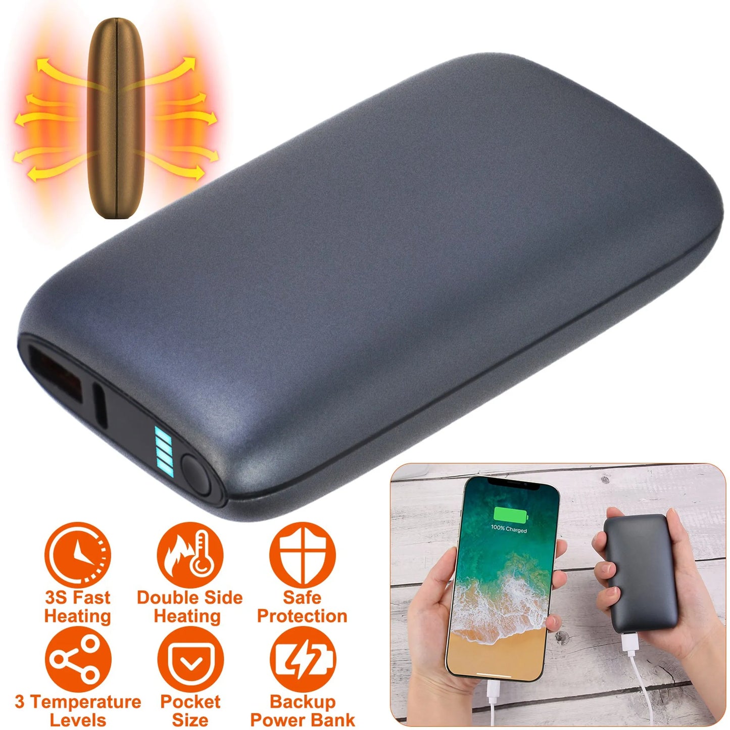 Electric Double Sided Hand Warmer