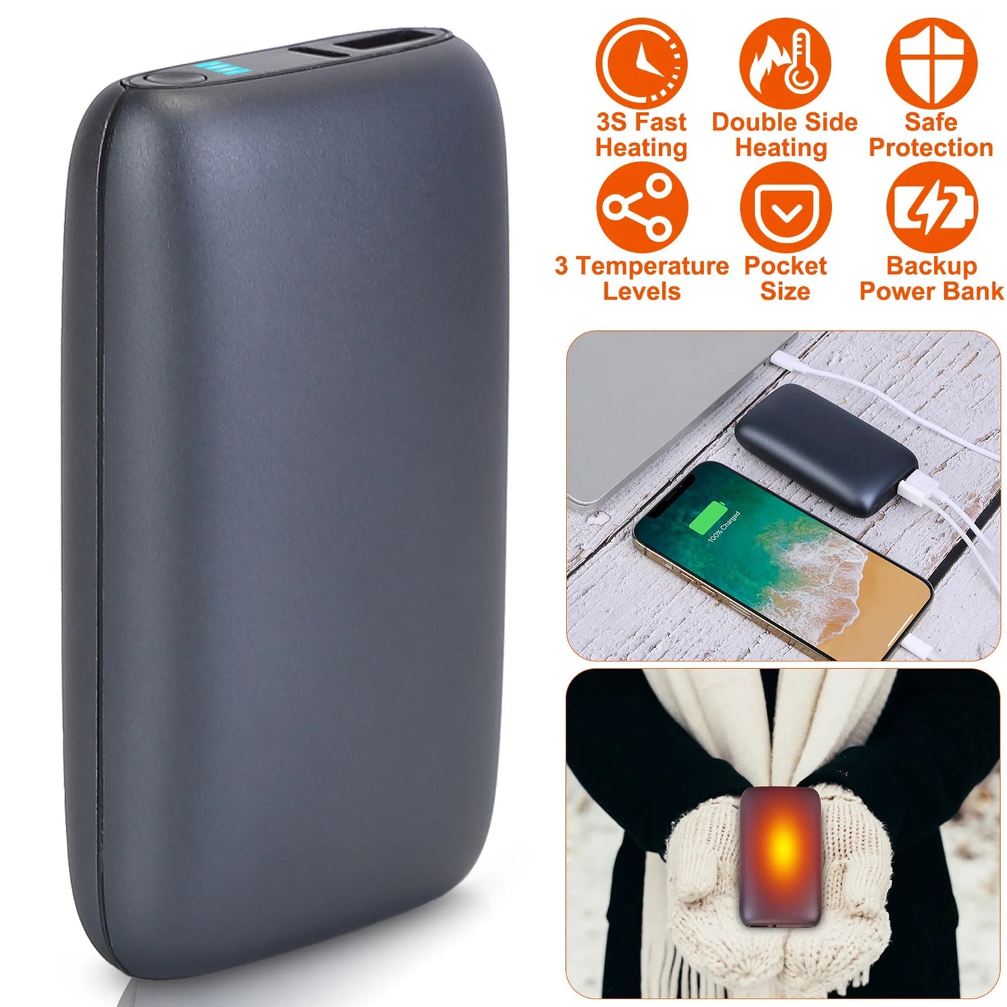 Electric Double Sided Hand Warmer