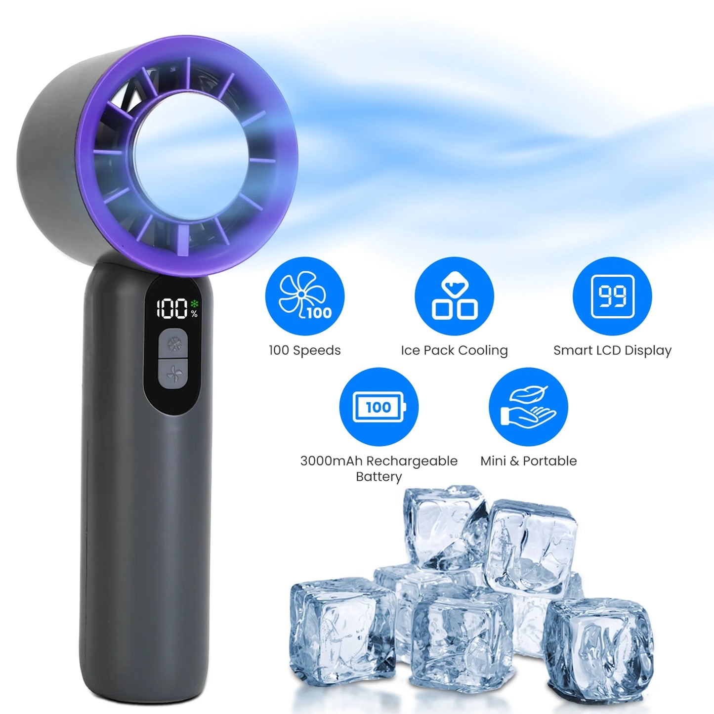 100 Speed Handheld Fan