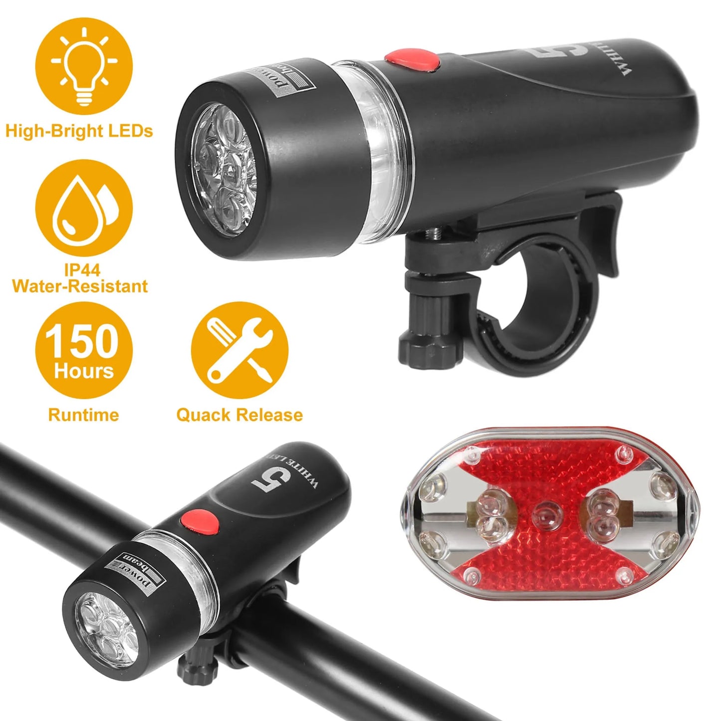 8000LM Bike Front Light Waterproof LED Bicycle HeadLamp