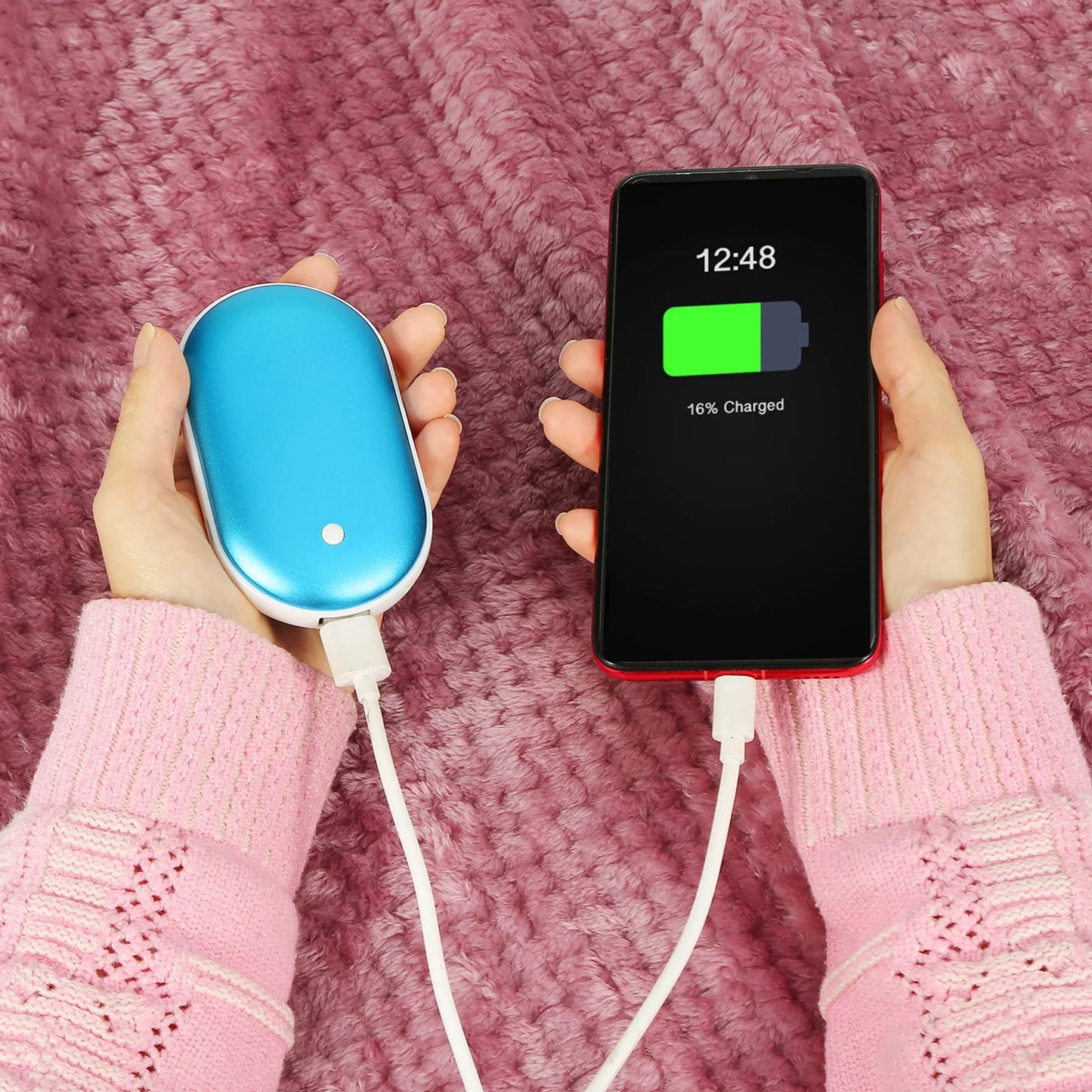 Portable Hand Warmer 5000mAh Power Bank Rechargeable Pocket Warmer