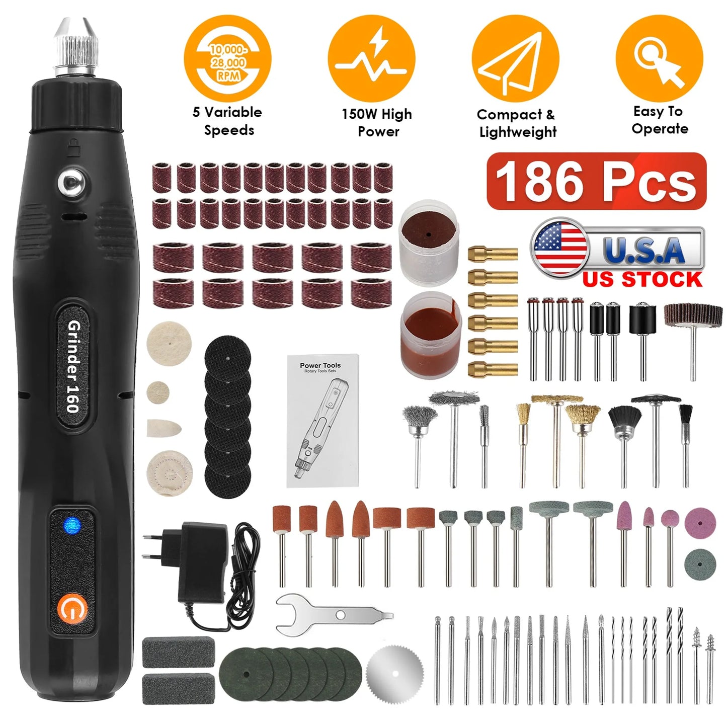 Mini Corded Rotary Power Tool Set