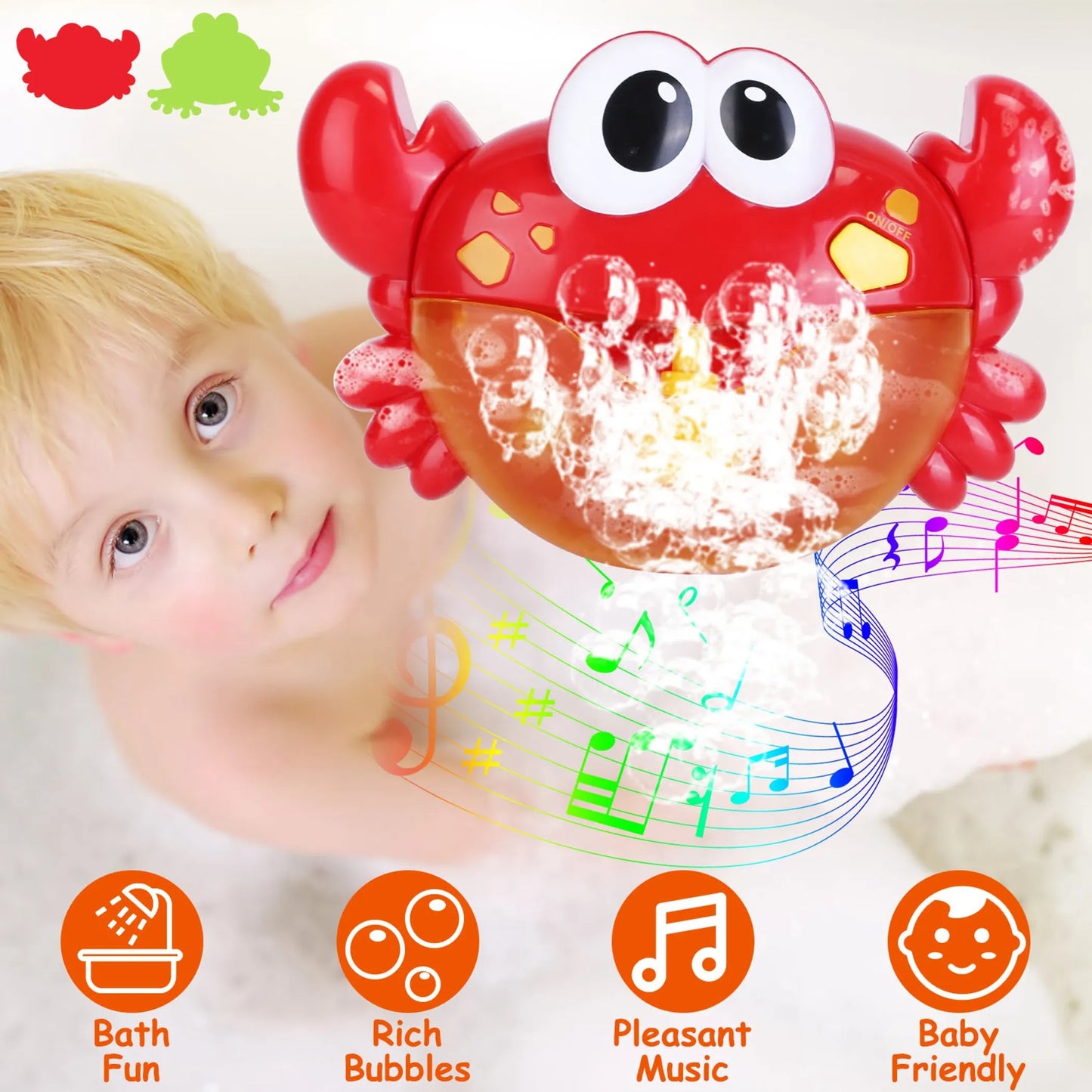Frog Musical Bubble Bath Maker Baby Bath Toys