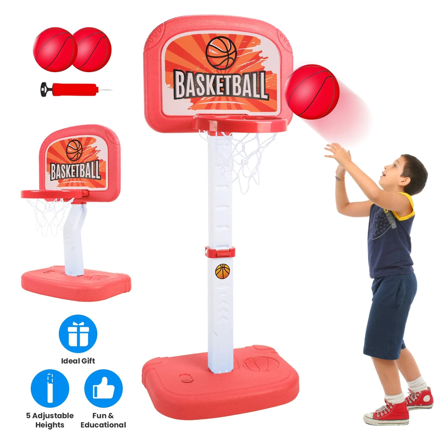 2 In 1 Poolside Basketball Game Set