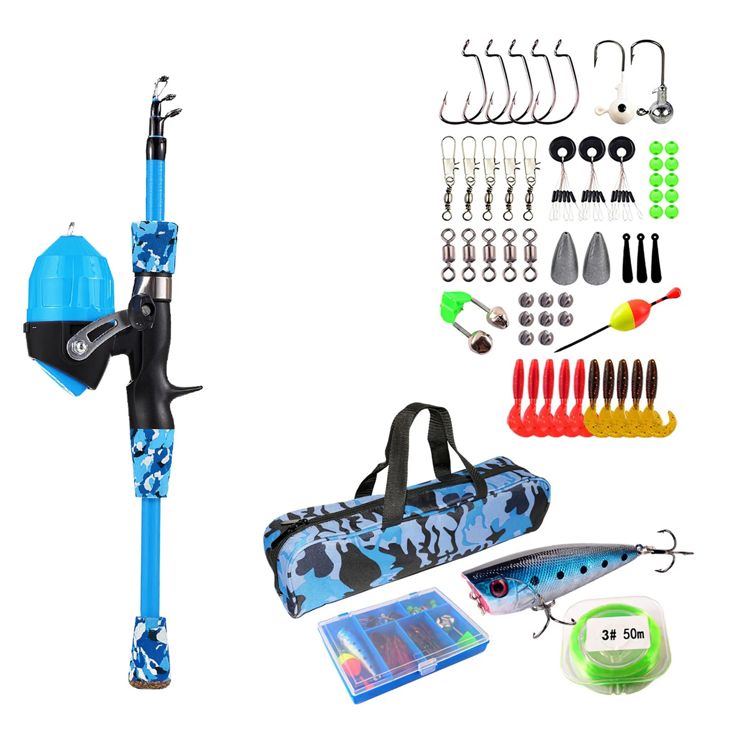 Kids Fishing Pole Set