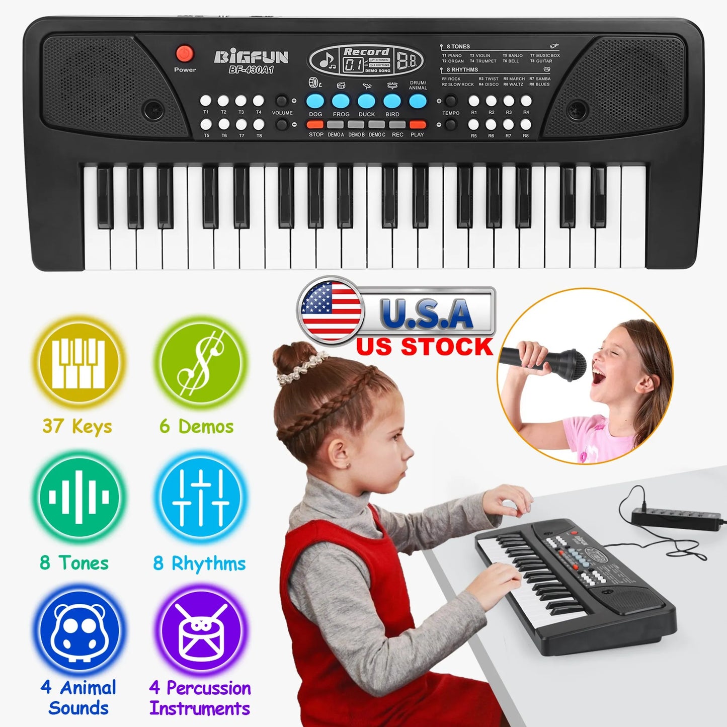 37 Keys Digital Music Electronic Keyboard