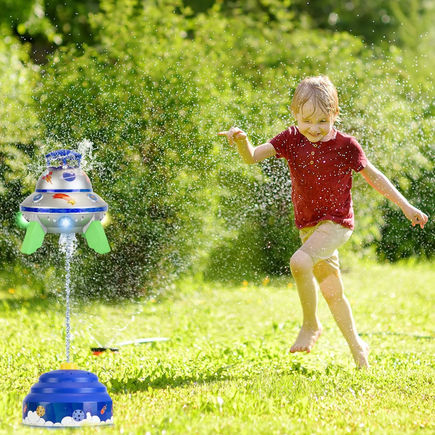 UFO Water Sprinkler Outdoor Summer Rocket Toy