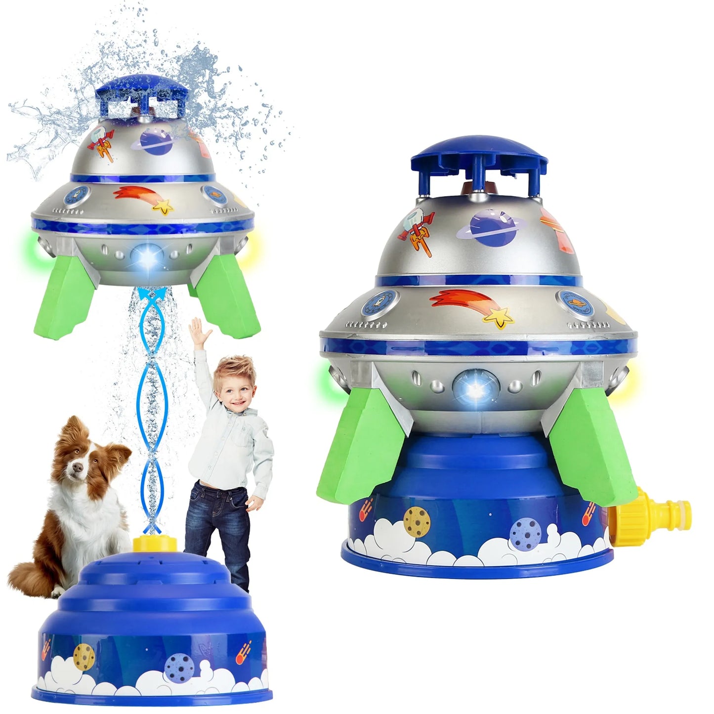 UFO Water Sprinkler Outdoor Summer Rocket Toy