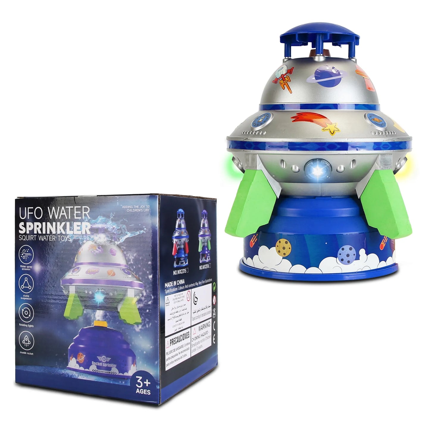 UFO Water Sprinkler Outdoor Summer Rocket Toy