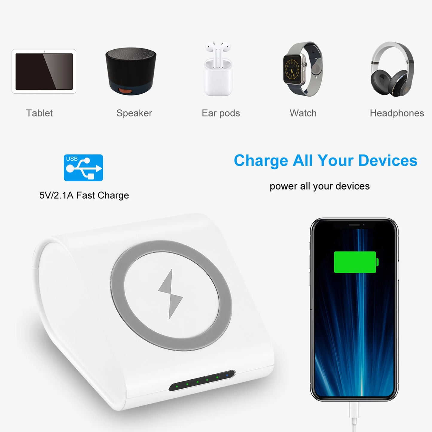 Qi Wireless Charger 10400mAh Power Bank