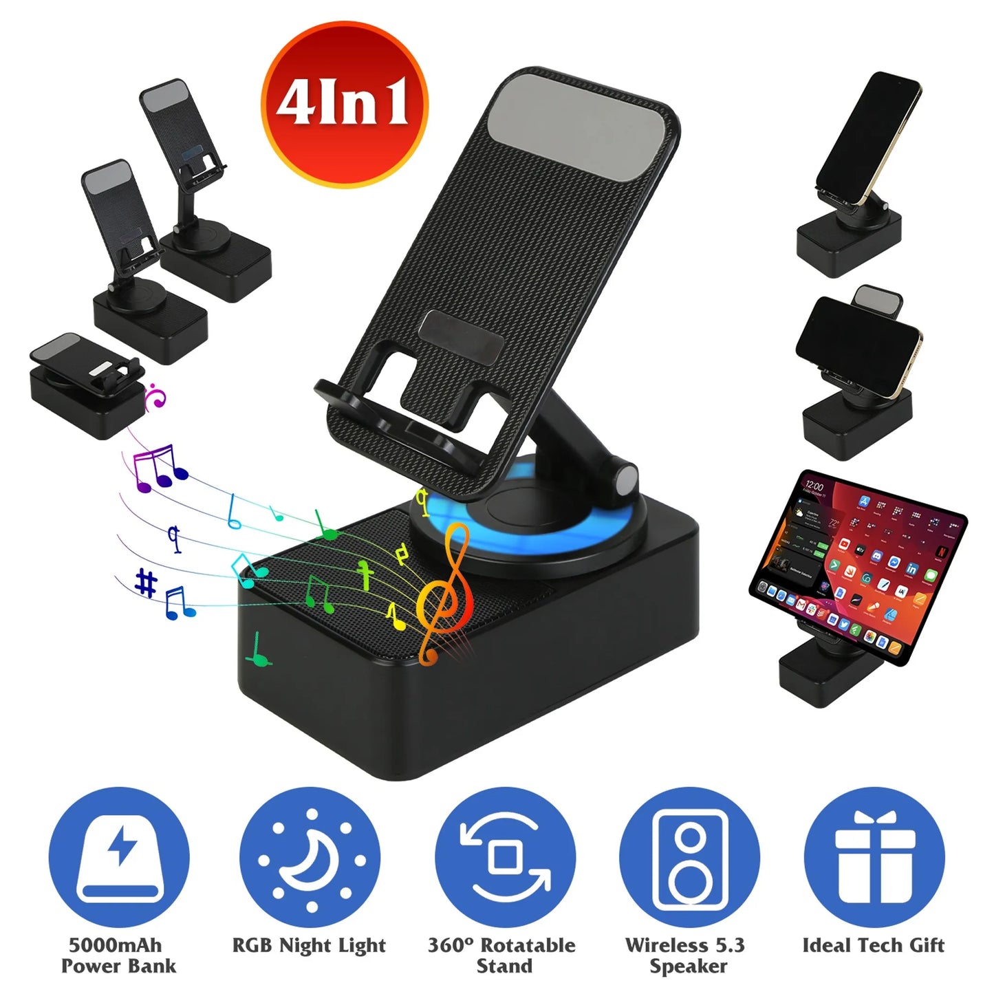 4 In 1 Foldable Wireless Speaker